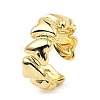 Rack Plating Brass Heart Open Cuff Rings for Women RJEW-G294-05G-1