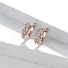 Brass Micro Pave Cubic Zirconia Hoop Earring EJEW-BB36366-6
