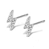 Sterling Silver Micro Pave Cubic Zirconia Stud Earrings ES4538-2-2