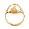 Ion Plating(IP) 304 Stainless Steel Whale Tail Adjustable Ring for Women RJEW-M149-01G-2