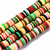 Handmade Polymer Clay Beads Strands X-CLAY-R089-8mm-149-1