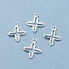 201 Stainless Steel Tiny Cross Charms STAS-H436-42S-1