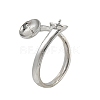 Brass Finger Cup Peg Ring Settings KK-L184-55P-1