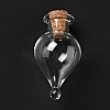 Teardrop Glass Cork Bottles Ornament LS-AJEW-A039-01B-1