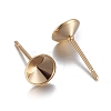 304 Stainless Steel Post Stud Earring Settings X-STAS-L238-082E-G-2