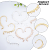 CHGCRAFT 36Pcs 3 Colors Alloy Ear Cuff Findings FIND-CA0005-23-6