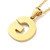 Ion Plating(IP) Initial Letter 304 Stainless Steel Pendant Necklaces NJEW-M199-01G-G-2