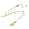 Ion Plating(IP) Initial Letter 304 Stainless Steel Pendant Necklaces NJEW-M199-01G-F-3
