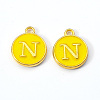 Golden Plated Alloy Enamel Charms X-ENAM-S118-09N-2