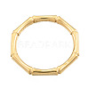 Ion Plating(IP) 201 Stainless Steel Bamboo Sticker Finger Ring for Women RJEW-N038-130LG-2