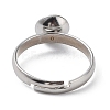 Tarnish Resistant Adjustable 304 Stainless Steel Finger Rings Components STAS-E163-97P-7