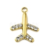 316 Surgical Stainless Steel Pendant with Rhinestone STAS-H189-01B-G-1