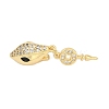 Brass Micro Pave Cubic Zirconia Box Clasps KK-P291-37G-1