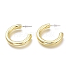 Brass Half Hoop Earrings EJEW-H104-07G-1