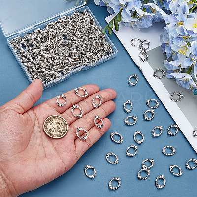200Pcs Oval Tibetan Style Alloy Bead Frame TIBE-ME0001-12-1