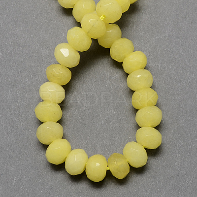 Natural White Jade Bead Strands G-R171-2x3mm-M-1