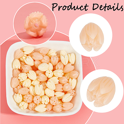 100Pcs 2 Colors Dyed Synthetic Coral Beads CORA-SP0001-02A-1