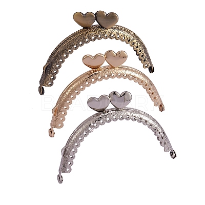 3Pcs 3 Colors Iron Purse Frames Handles IFIN-SZ0001-15-1