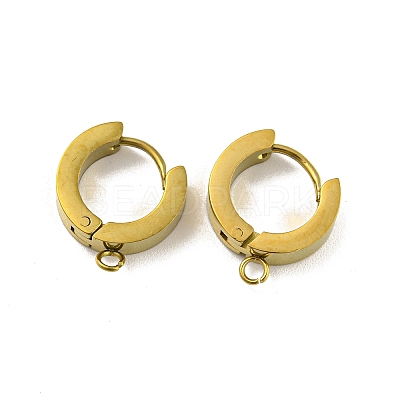 304 Stainless Steel Hoop Earring Findings LS-STAS-A091-02G-1