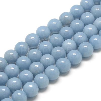 Natural Angelite Beads Strands G-R432-15-12mm-1