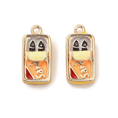 Alloy Enamel Pendants PALLOY-R155-01G-05-1
