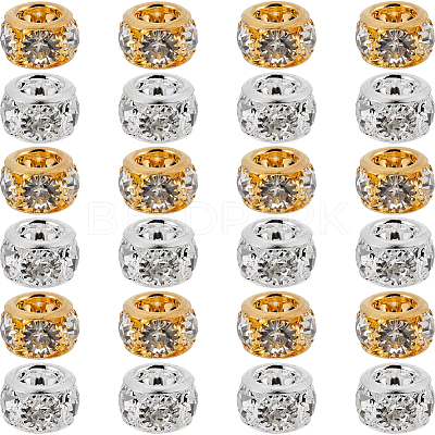 40Pcs 2 Colors Brass Spacer Beads KK-SC0003-97-1