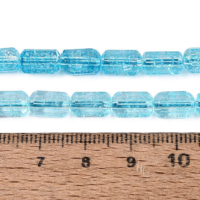 Crackle Transparent Glass Beads Strands GLAA-N068-05A-04-1