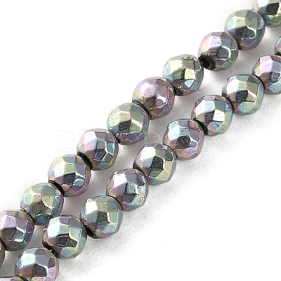 Electroplated Synthetic Non-magnetic Hematite Beads Strands G-C248-D01-3mm-02-1