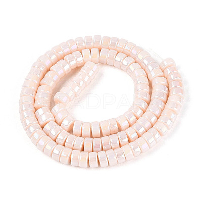 AB Color Plated Opaque Glass Beads Strands GLAA-T026-3x6mm-P11-1