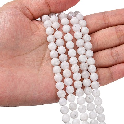 Natural Rainbow Moonstone Beads Strands G-C068-6mm-1-1
