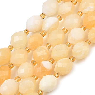 Natural Yellow Jade Beads Strands GG-CBA702E-B01-1