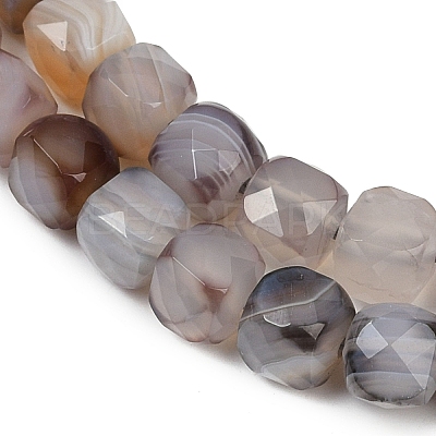 Natural Botswana Agate Beads Strands G-H078-C37-6mm-1