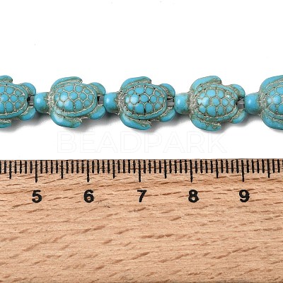 Synthetic Turquoise Beads Strands G-E456-35E-11x14mm-02-1