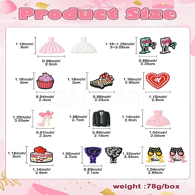 15Pcs 15 Styles Food Grade Silicone Focal Beads SIL-CJ0002-49-1