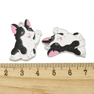 Rack Plating Alloy Enamel Pendants ENAM-Z014-01P-09-1