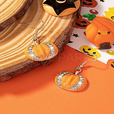 Zinc Alloy Pumpkin Dangle Earrings FS-WG3A841-01-1
