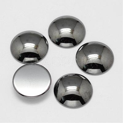 Non-magnetic Synthetic Hematite Cabochons G-P162-05-25mm-1