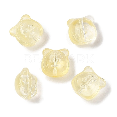 Transparent Spray Paint Glass Beads GLAA-Z011-01G-1
