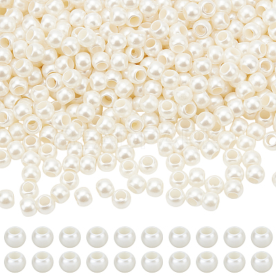 ABS Plastic Imitation Pearl European Beads SACR-NB0001-18A-1