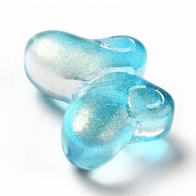 Transparent Baking Paint Glass Beads GLAA-F115-01F-1