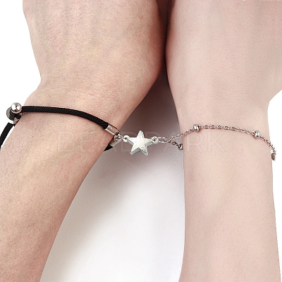 10 Sets 2 Colors Alloy Magnetic Clasps PALLOY-CJ0002-35-1
