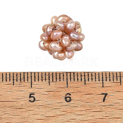 Natural Cultured Freshwater Pearl Woven Beads PEAR-JF00003-01-1