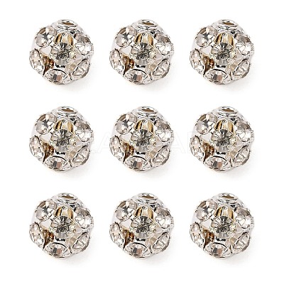 Brass Rhinestone Beads RB-H034-4-1