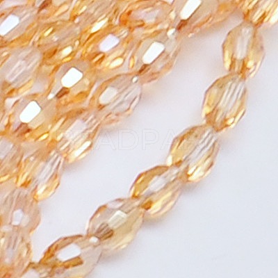 Electroplate Glass Beads Strands EGLA-J013-4X6mm-FM3-1