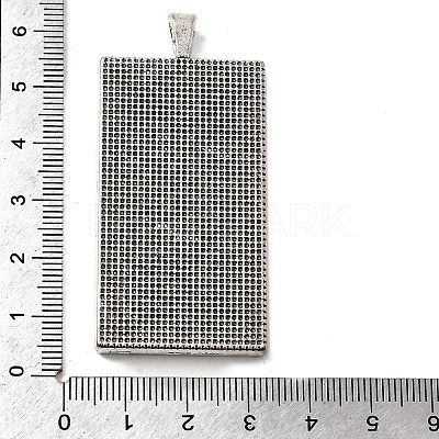 Alloy Pendant Cabochon Settings PALLOY-2418-AS-LF-1