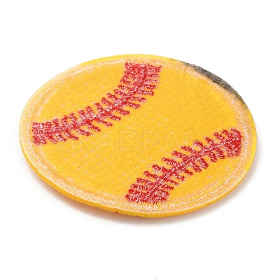 Sports Ball Theme Computerized Towel Fabric Embroidery Iron on Cloth Patches PATC-WH0007-23A-1