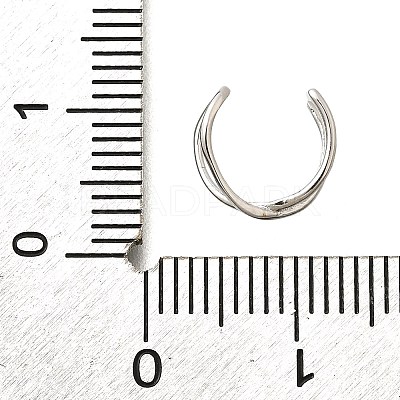 925 Sterling Silver Cuff Earrings for Women EJEW-F360-01B-P-1