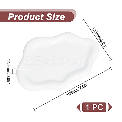 Cloud Shape Handmade Porcelain Desktop Storage Tray AJEW-WH0413-38A-1