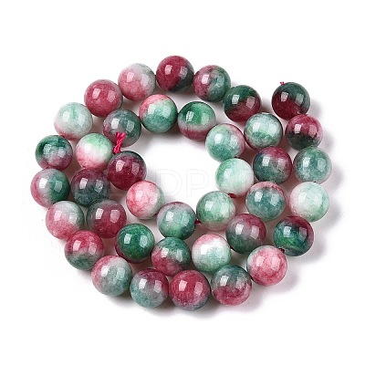 Dyed Natural White Jade Beads Strands G-T138-10mm-210-17-1