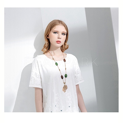 Undyed Wood Big Pendants WOOD-PH0008-35-1
